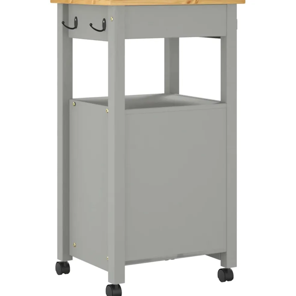 vidaXL Keukentrolley MONZA 48x40x88,5 cm massief grenenhout