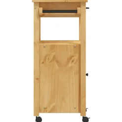vidaXL Keukentrolley MONZA 48x40x88,5 cm massief grenenhout