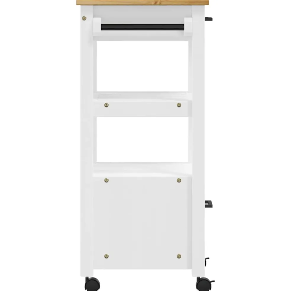 vidaXL Keukentrolley MONZA 48x40x88,5 cm massief grenenhout