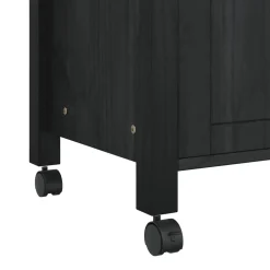 vidaXL Keuken Trolley MONZA Zwart 84 x 40 x 88,5 cm Massief Vurenhout