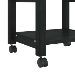 vidaXL Keuken Trolley MONZA Zwart 48 x 40 x 88,5 cm Massief Vurenhout