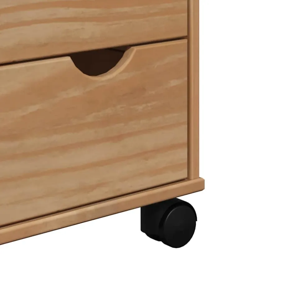 vidaXL Keukentrolley OTTA 59x45x80 cm massief grenenhout