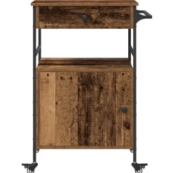 vidaXL Keuken Trolley Oudhout 56 x 43 x 89,5 cm Bewerkt hout