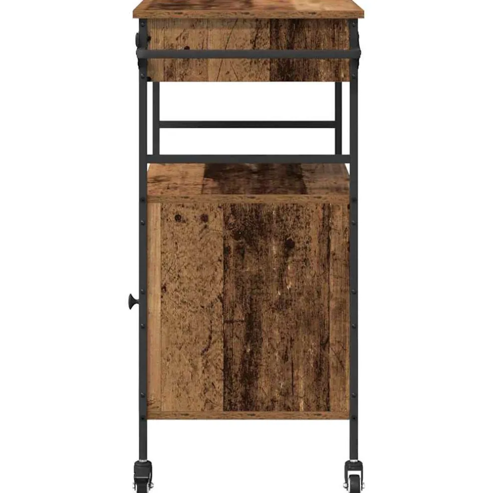 vidaXL Keuken Trolley Oudhout 56 x 43 x 89,5 cm Bewerkt hout