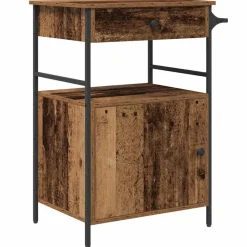 vidaXL Keuken Trolley Oudhout 56 x 43 x 89,5 cm Bewerkt hout