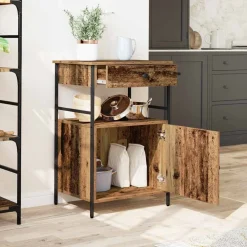 vidaXL Keuken Trolley Oudhout 56 x 43 x 89,5 cm Bewerkt hout