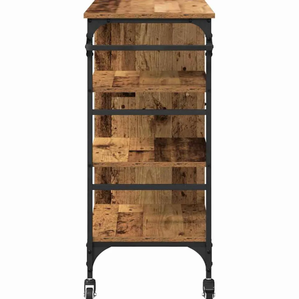 vidaXL Keuken Trolley Oudhout 87.5 x 39 x 84.5 cm Bewerkt hout