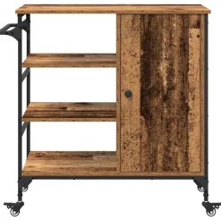 vidaXL Keuken Trolley Oudhout 87.5 x 39 x 84.5 cm Bewerkt hout