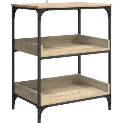 vidaXL Keuken Trolley Sonoma Eiken 60 x 41 x 80,5 cm Bewerkt hout
