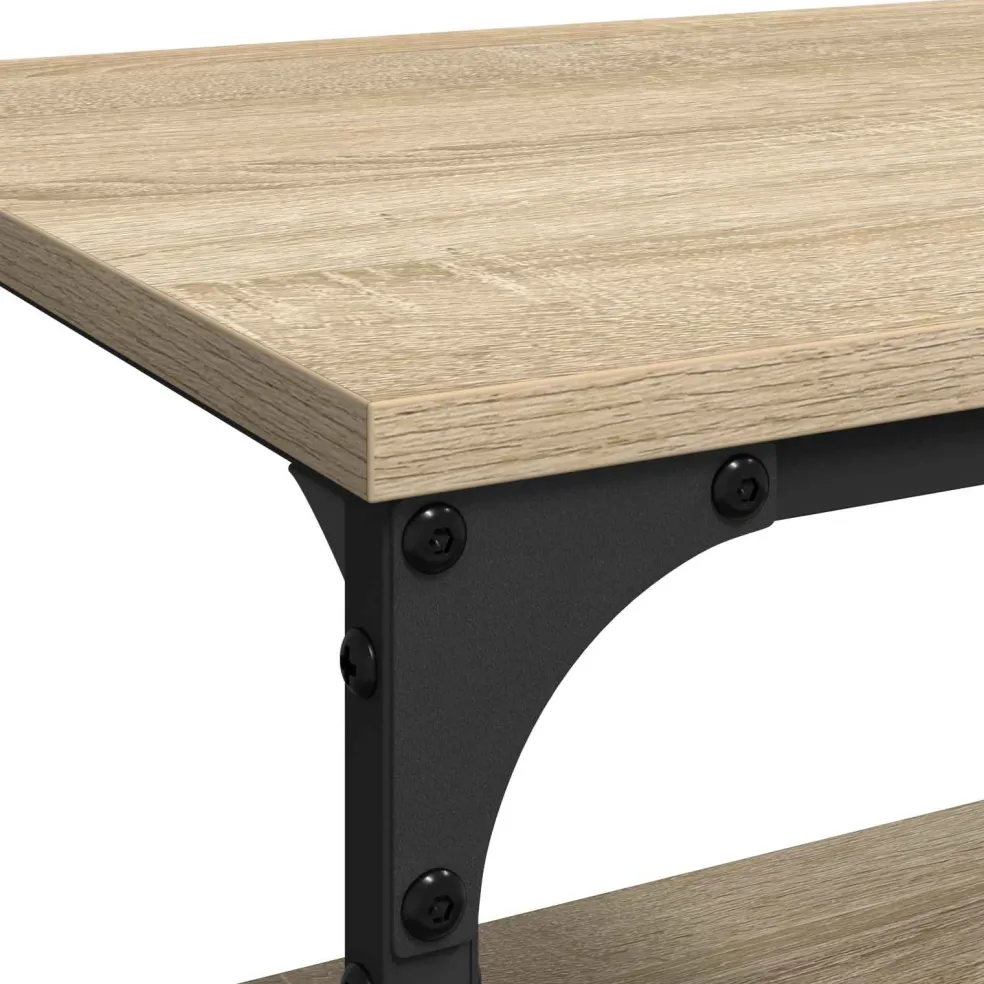 vidaXL Keuken Trolley Sonoma Eiken 60 x 41 x 76 cm Bewerkt hout