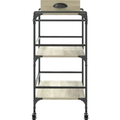 vidaXL Keukentrolley 81,5x41x92,5 cm bewerkt hout sonoma eikenkleurig