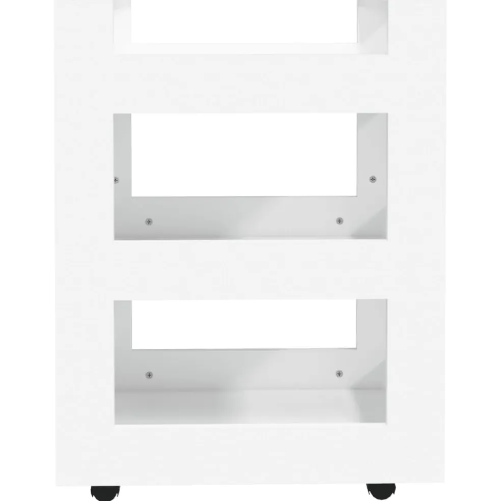 vidaXL Keukentrolley 60x45x80 cm bewerkt hout wit