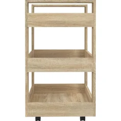 vidaXL Keukentrolley 60x45x80 cm bewerkt hout sonoma eikenkleurig
