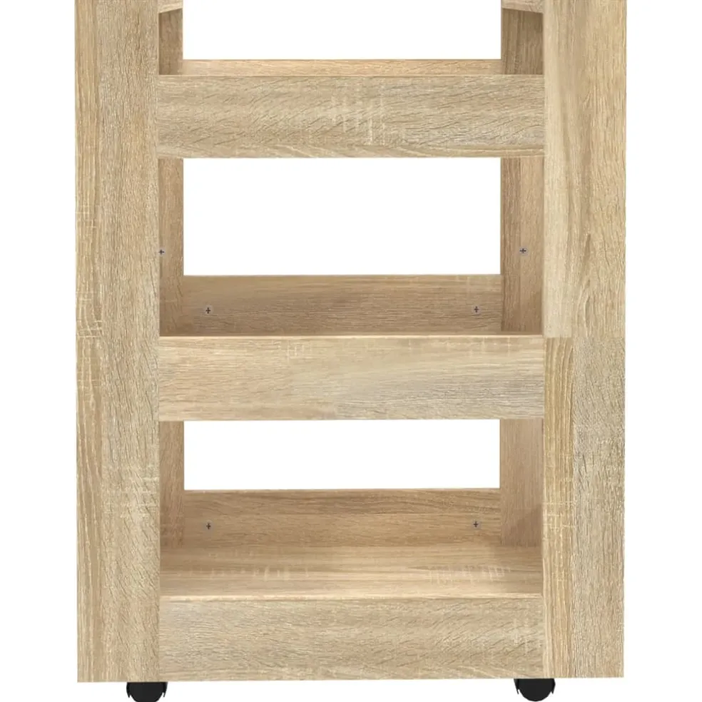 vidaXL Keukentrolley 60x45x80 cm bewerkt hout sonoma eikenkleurig