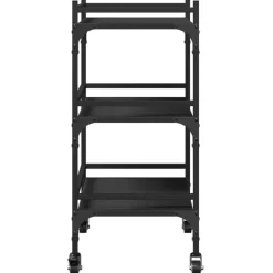 vidaXL Keukentrolley 50x35x75,5 cm bewerkt hout zwart