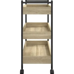 vidaXL Keukentrolley 50x30x70 cm bewerkt hout sonoma eikenkleurig