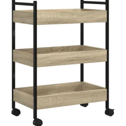 vidaXL Keukentrolley 50x30x70 cm bewerkt hout sonoma eikenkleurig