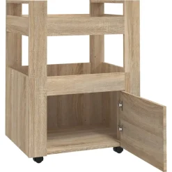 vidaXL Keukentrolley 60x45x80 cm bewerkt hout sonoma eikenkleurig