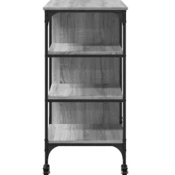 vidaXL Keukentrolley 82x40x78,5 cm bewerkt hout bruin eikenkleurig