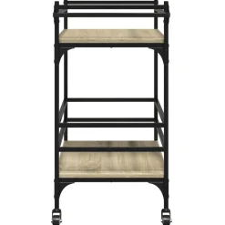 vidaXL Keukentrolley 82x40x78,5 cm bewerkt hout sonoma eikenkleurig