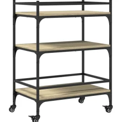 vidaXL Keukentrolley 65x40x86,5 cm bewerkt hout sonoma eikenkleurig