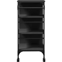 vidaXL Keukentrolley 87,5x38,5x84,5 cm bewerkt hout zwart