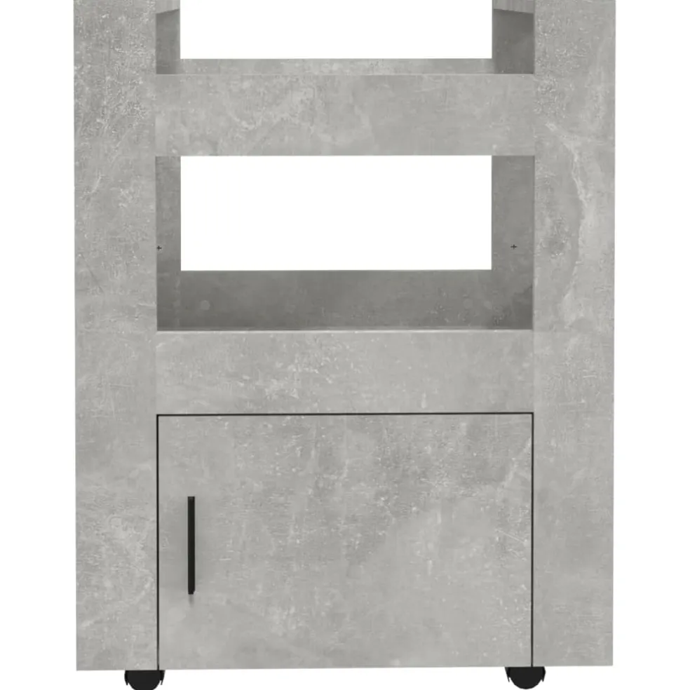 vidaXL Keukentrolley 60x45x80 cm bewerkt hout betongrijs