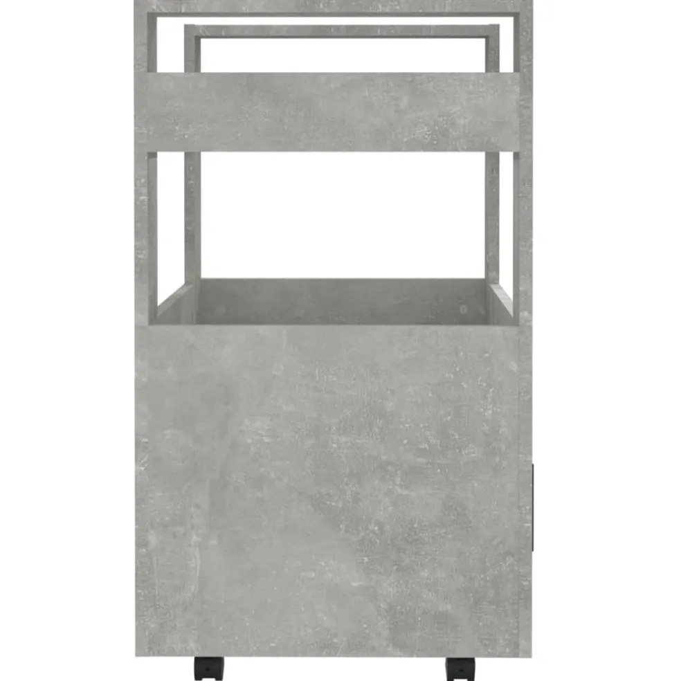vidaXL Keukentrolley 60x45x80 cm bewerkt hout betongrijs