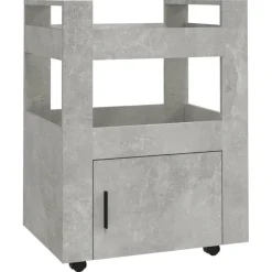 vidaXL Keukentrolley 60x45x80 cm bewerkt hout betongrijs