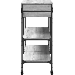 vidaXL Keukentrolley 105x42x95 cm bewerkt hout grijs sonoma eikenkleur