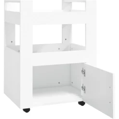 vidaXL Keukentrolley 60x45x80 cm bewerkt hout wit