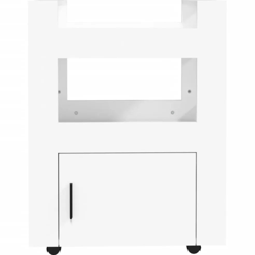 vidaXL Keukentrolley 60x45x80 cm bewerkt hout wit