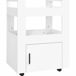 vidaXL Keukentrolley 60x45x80 cm bewerkt hout wit