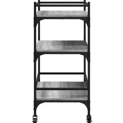 vidaXL Keukentrolley 65x40x86,5 cm bewerkt hout grijs sonoma eiken