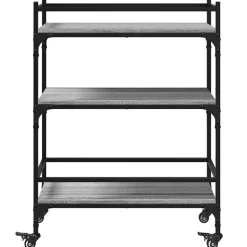 vidaXL Keukentrolley 65x40x86,5 cm bewerkt hout grijs sonoma eiken
