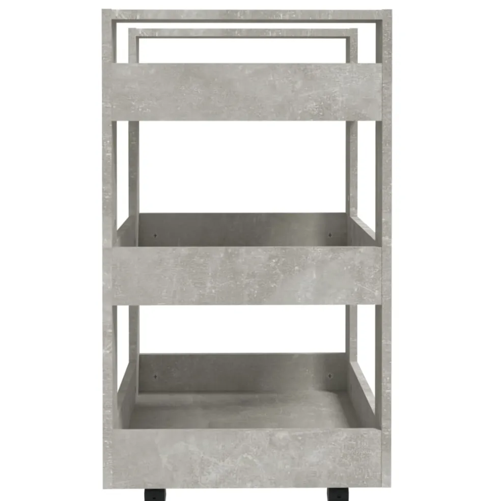 vidaXL Keukentrolley 53x20x76 cm bewerkt hout gerookt eikenkleurig