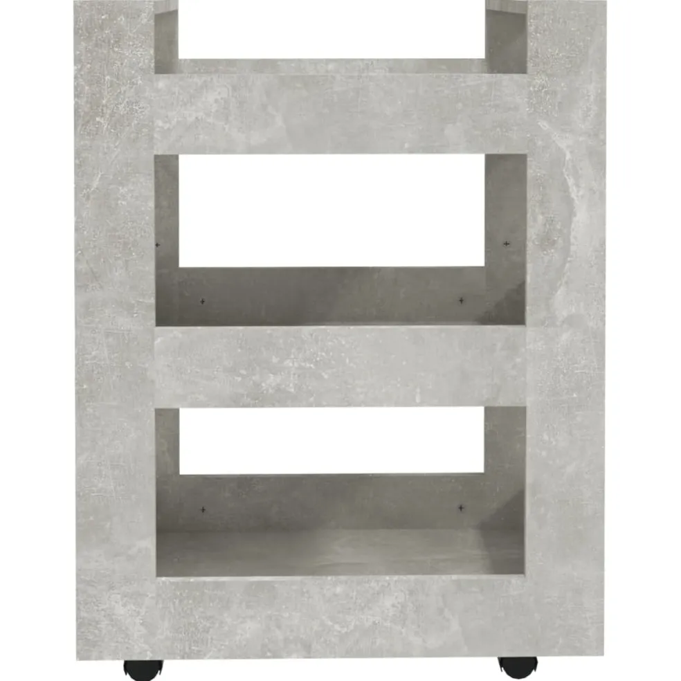 vidaXL Keukentrolley 53x20x76 cm bewerkt hout gerookt eikenkleurig