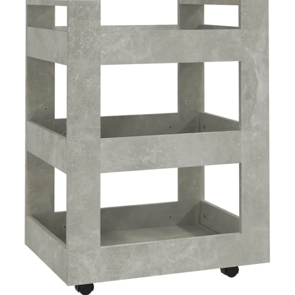 vidaXL Keukentrolley 53x20x76 cm bewerkt hout gerookt eikenkleurig