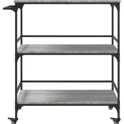 vidaXL Keukentrolley 100,5x50x105 cm grijs sonoma eikenkleur