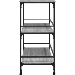 vidaXL Keukentrolley 100,5x50x105 cm grijs sonoma eikenkleur
