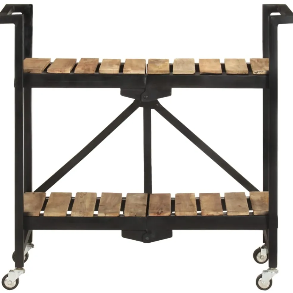 vidaXL Keukentrolley 87x36x81 cm massief mangohout