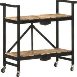 vidaXL Keukentrolley 87x36x81 cm massief mangohout