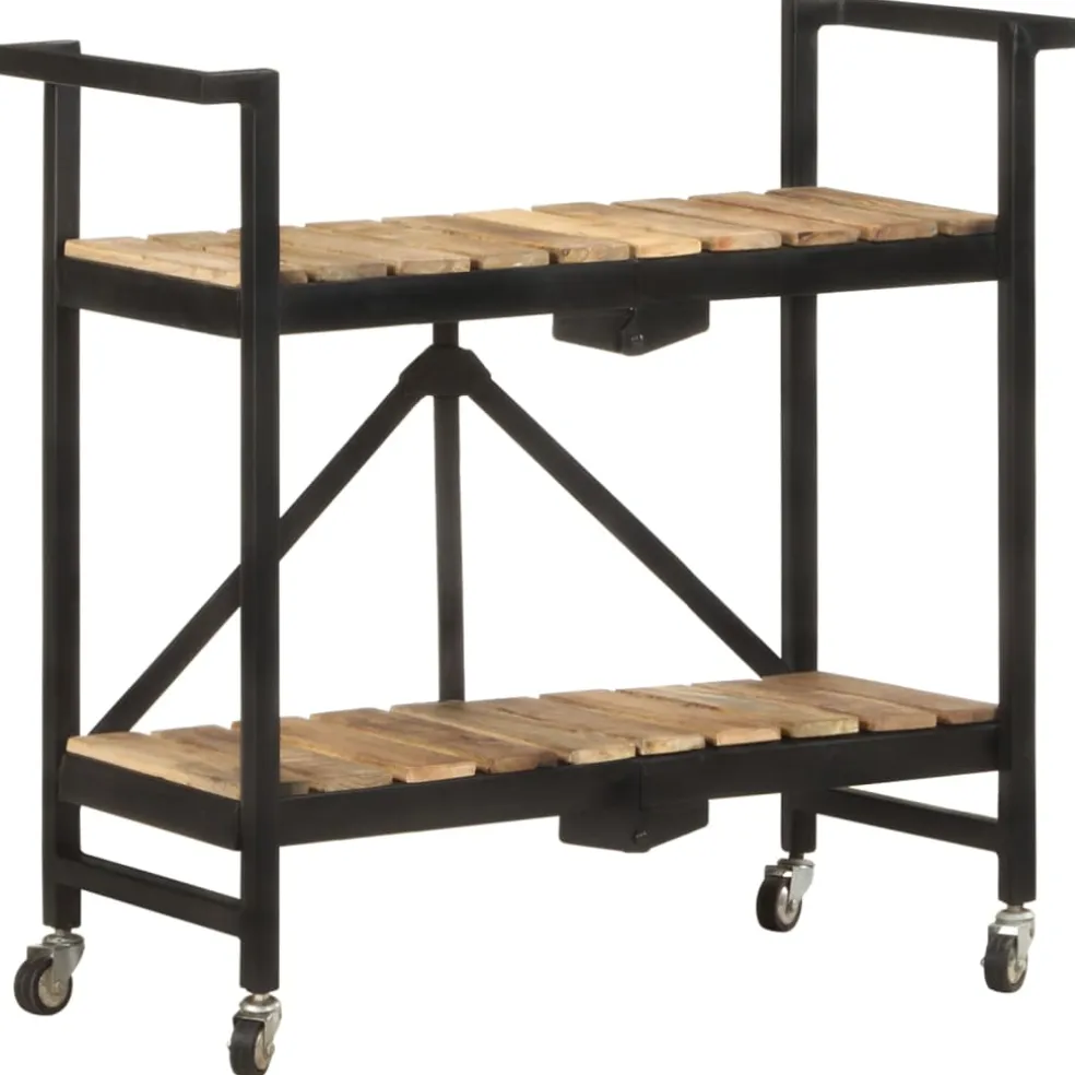 vidaXL Keukentrolley 87x36x81 cm massief mangohout