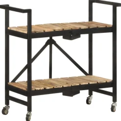 vidaXL Keukentrolley 87x36x81 cm massief mangohout