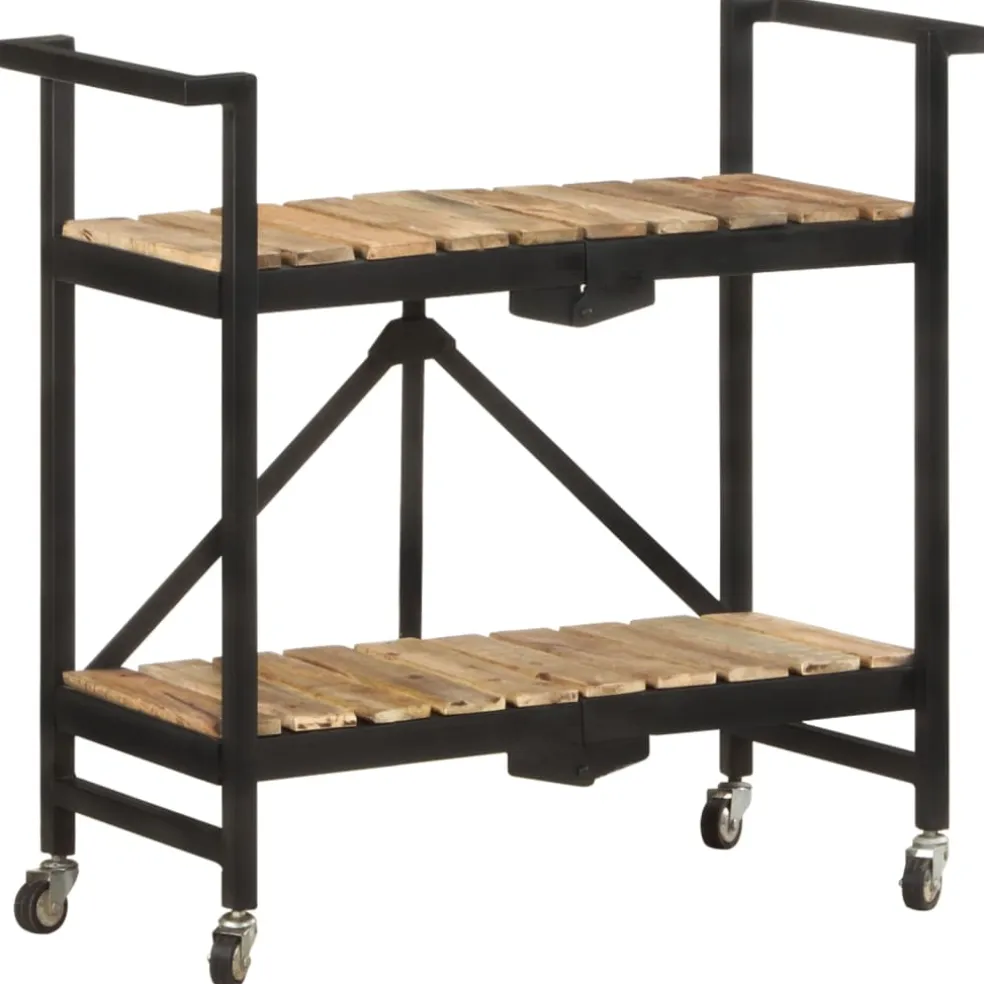 vidaXL Keukentrolley 87x36x81 cm massief mangohout