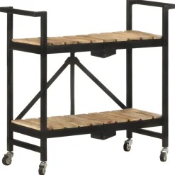 vidaXL Keukentrolley 87x36x81 cm massief mangohout