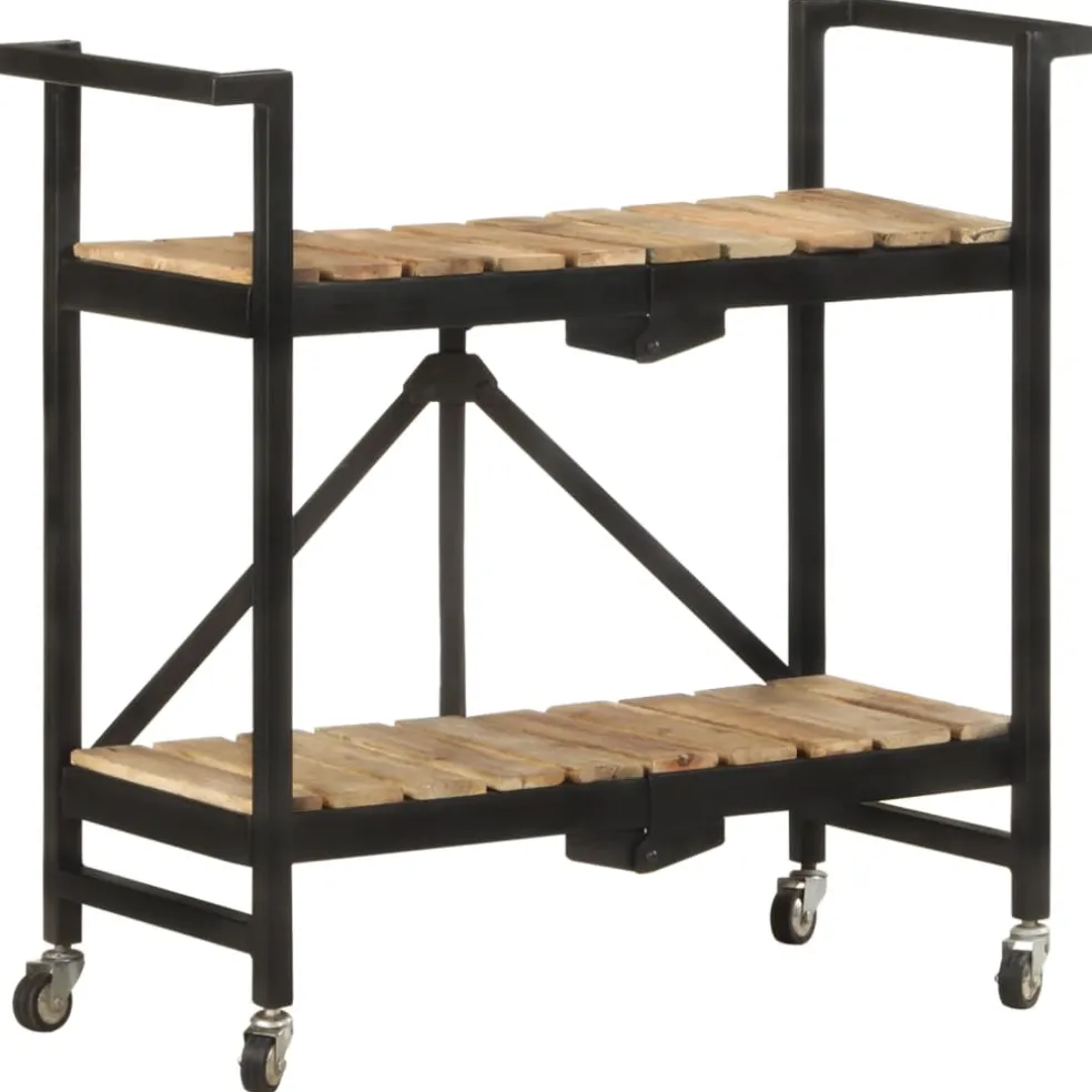 vidaXL Keukentrolley 87x36x81 cm massief mangohout