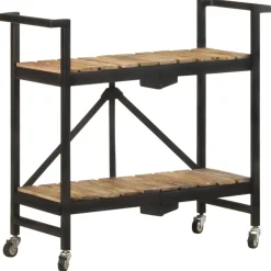 vidaXL Keukentrolley 87x36x81 cm massief mangohout