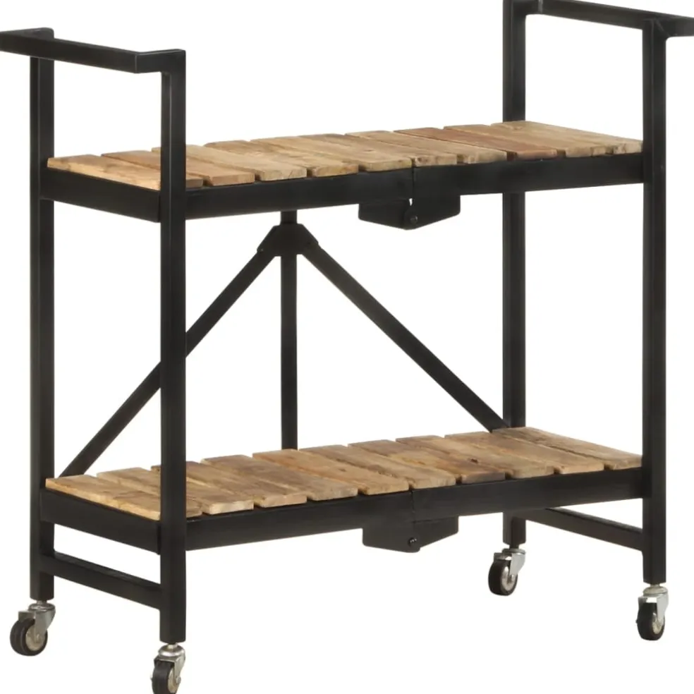 vidaXL Keukentrolley 87x36x81 cm massief mangohout