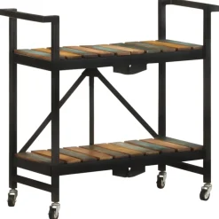 vidaXL Keukentrolley 87x36x81 cm massief gerecycled hout